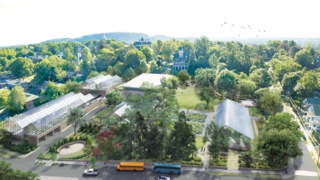Aerial of Marsh Botanical Garden