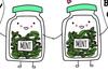 jars of mint holding hands